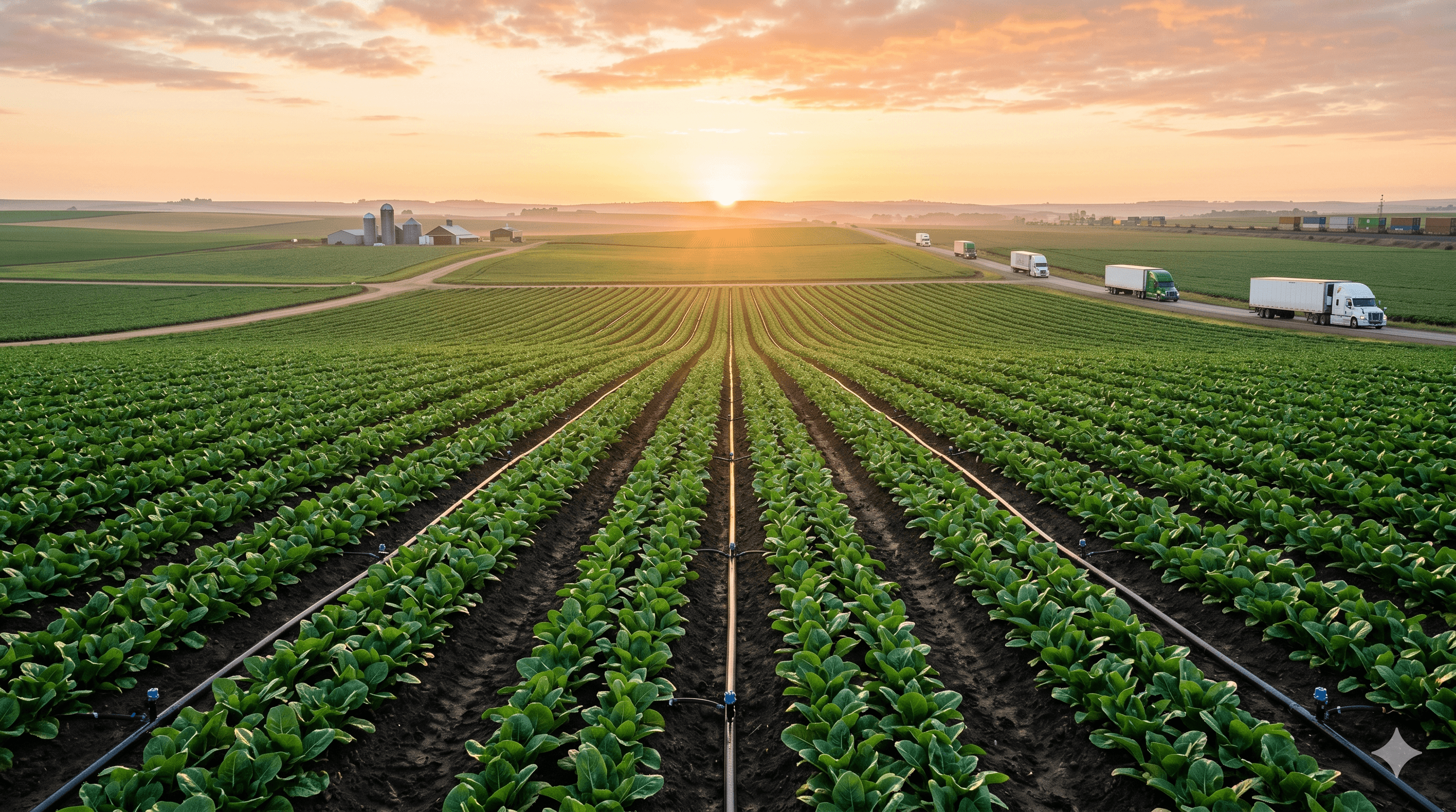 Paysage agricole illustrant la mission Agrobridge